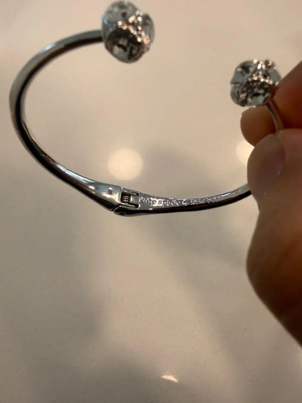 Kate Spade Lady Marmalade Open Cuff Bracelet SILVER - Picture 4 of 5